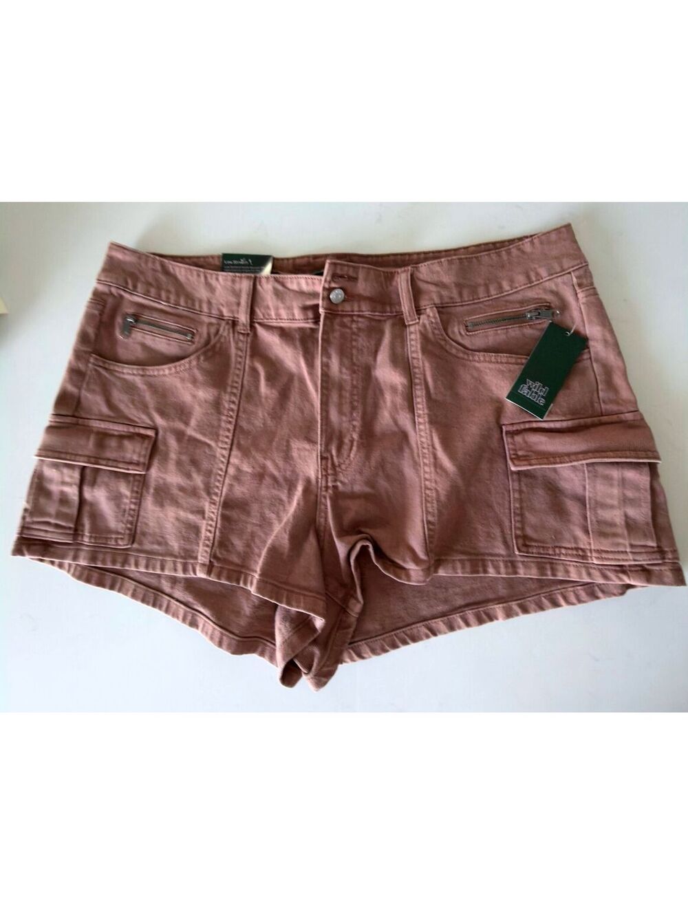 Wild Fable Terracotta Brown Low Rise Denim Cargo Short Women Size XXL
